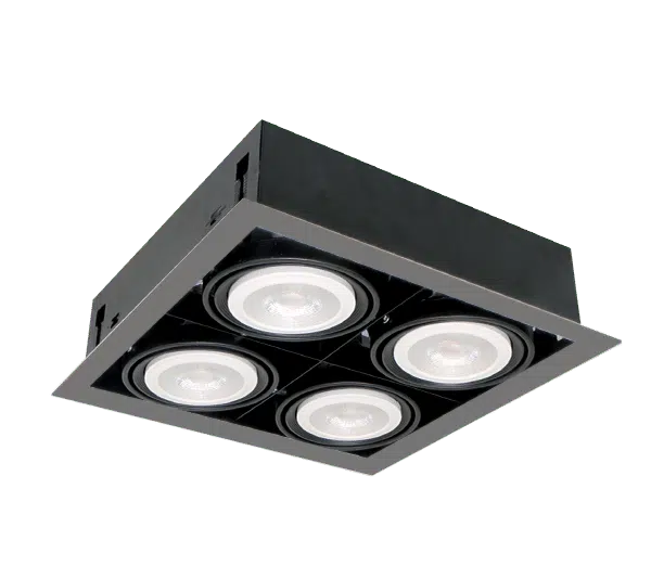 ΦΩΤΙΣΤΙΚΟ QUAD410 10W 4XE27 4000K ΓΚΡΙ ΣΚΟΥΡΟ