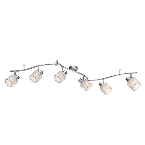 ABBY ΣΠΟΤ 6XE14 ΧΡΩΜΙΟ/ΛΕΥΚΟ ΓΥΑΛΙ