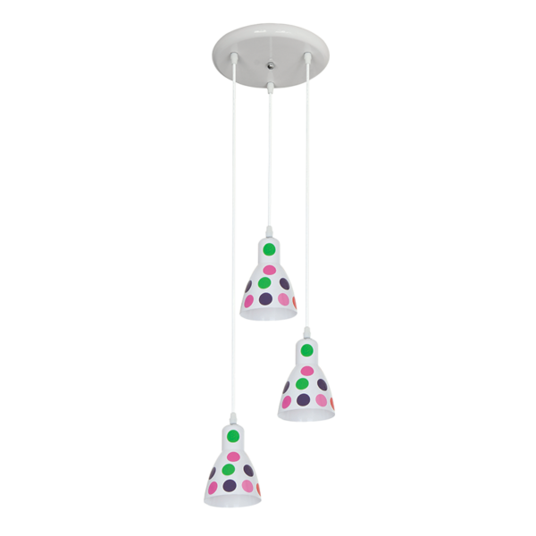 DOTS ΚΡΕΜΑΣΤΟ ΦΩΤΙΣΤΙΚΟ 3XE27 ΠΟΛΥΧΡΩΜΟ