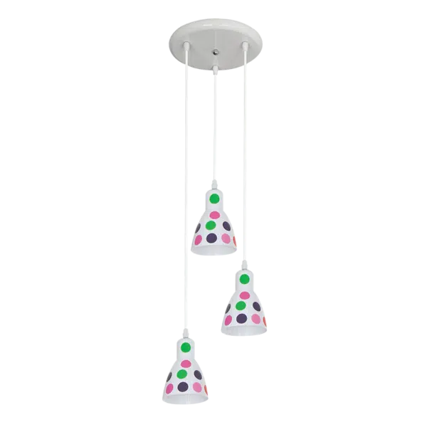 DOTS ΚΡΕΜΑΣΤΟ ΦΩΤΙΣΤΙΚΟ 3XE27 ΠΟΛΥΧΡΩΜΟ