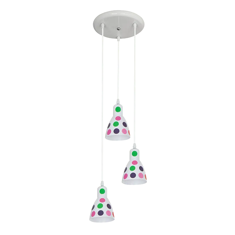 DOTS ΚΡΕΜΑΣΤΟ ΦΩΤΙΣΤΙΚΟ 3XE27 ΠΟΛΥΧΡΩΜΟ