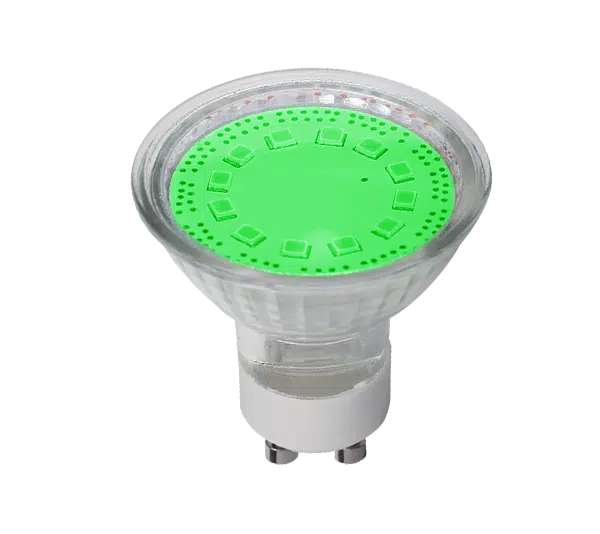 LED ΛΑΜΠΤΗΡΑΣ SMD2835 3W GU10 230V 3000K ΠΡΑΣΙΝΟ