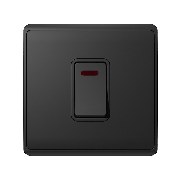 LONDON DOUBLE POLE SWITCH NEON 45A ANTHRACITE