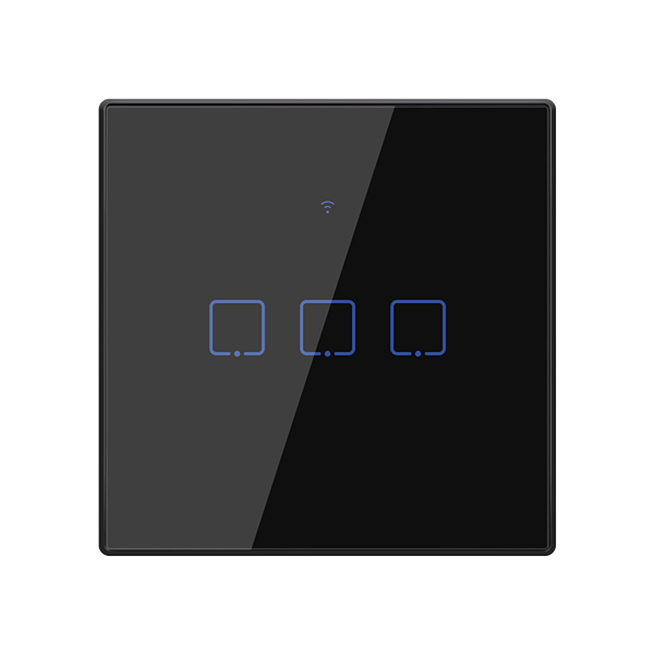 WI-FI SMART TOUCH EU 3 GANG 1 WAY SWITCH BLACK