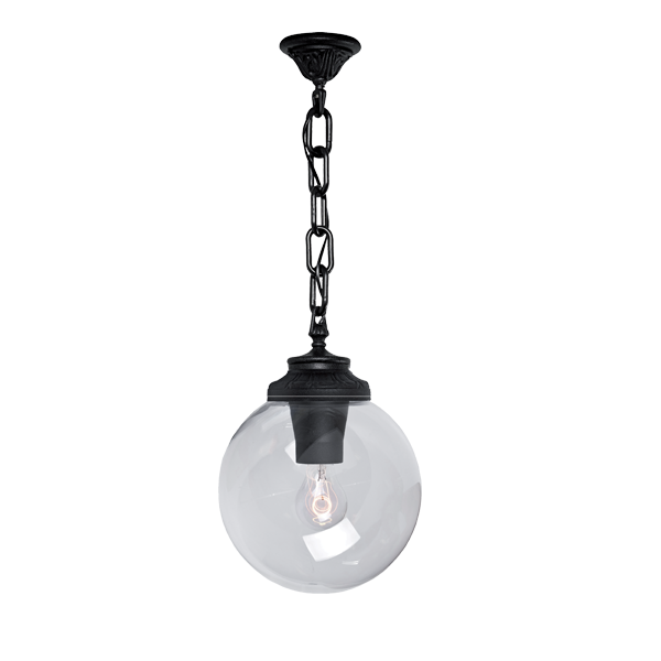 GLOBE 250 ΦΑΝΑΡΙ ΚΡΕΜΑΣΤΟ 1XE27 IP55 ΜΑΥΡΟ