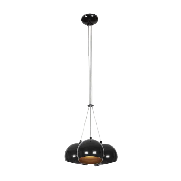 PEARL ΚΡΕΜΑΣΤΟ ΦΩΤΙΣΤΙΚΟ 3XE27 ΜΑΥΡΟ/ΧΡΥΣΟ