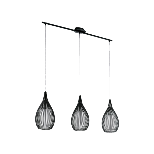 MALI ΚΡΕΜΑΣΤΟ ΦΩΤΙΣΤΙΚΟ 3XE27 ΜΑΥΡΟ