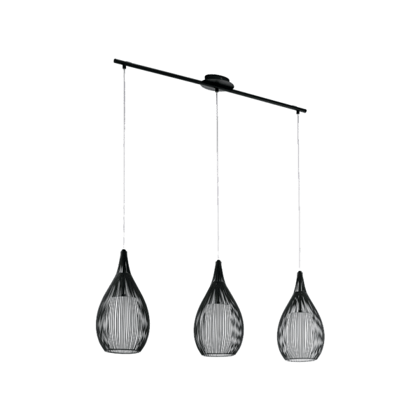 MALI ΚΡΕΜΑΣΤΟ ΦΩΤΙΣΤΙΚΟ 3XE27 ΜΑΥΡΟ