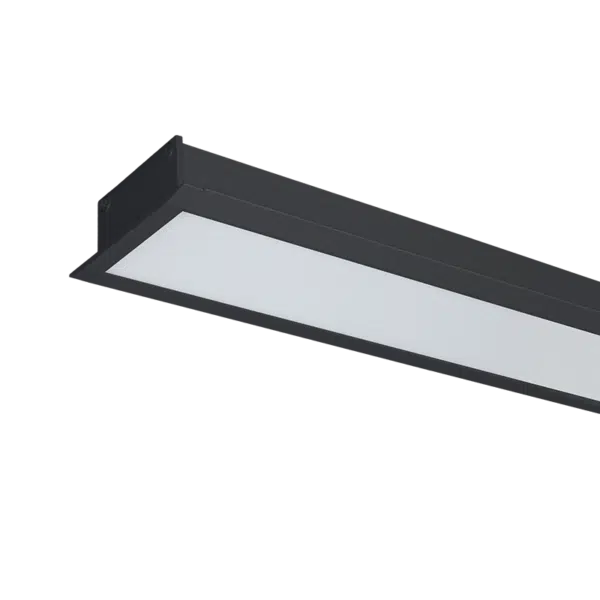 LED ΠΡΟΦΙΛ ΧΩΝΕΥΤΟ S77 48W 6500K 1200MM ΜΑΥΡΟ
