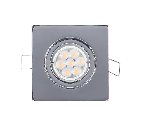 LED ΣΠΟΤ ΜΕΤΑΛΛΙΚΟ ΤΕΤΡΑΓΩΝΟ HIGH POWER 6W 2700-3000K ΧΡΩΜΙΟ