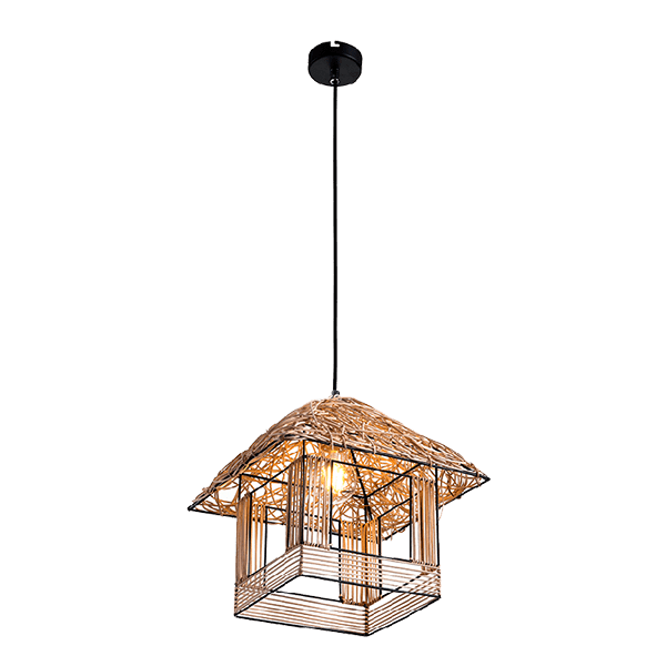 WOODY-H ΚΡΕΜΑΣΤΟ ΦΩΤΙΣΤΙΚΟ 1XE27 300x300mm