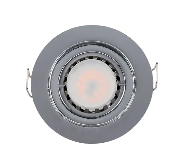 LED ΣΠΟΤ ΜΕΤΑΛΛΙΚΟ ΣΤΡΟΓΓΥΛΟ PAR 16 5.5W 2700-3000K ΝΙΚΕΛ ΜΑΤ