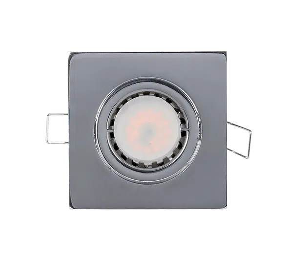 LED ΣΠΟΤ ΜΕΤΑΛΛΙΚΟ ΤΕΤΡΑΓΩΝΟ PAR 16 5.5W 4000-4300K ΝΙΚΕΛ ΜΑΤ