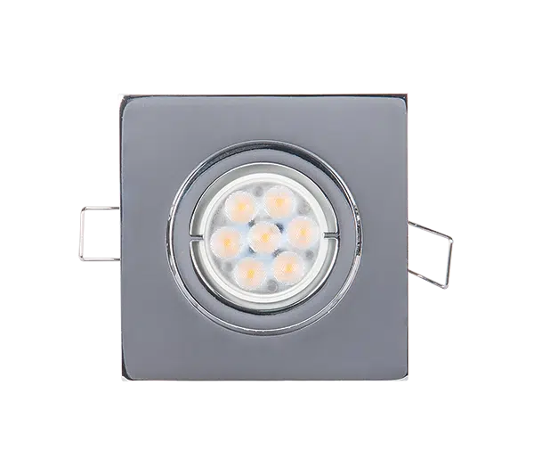 LED ΣΠΟΤ ΜΕΤΑΛΛΙΚΟ ΤΕΤΡΑΓΩΝΟ HIGH POWER 6W 2700-3000K ΝΙΚΕΛ ΜΑΤ