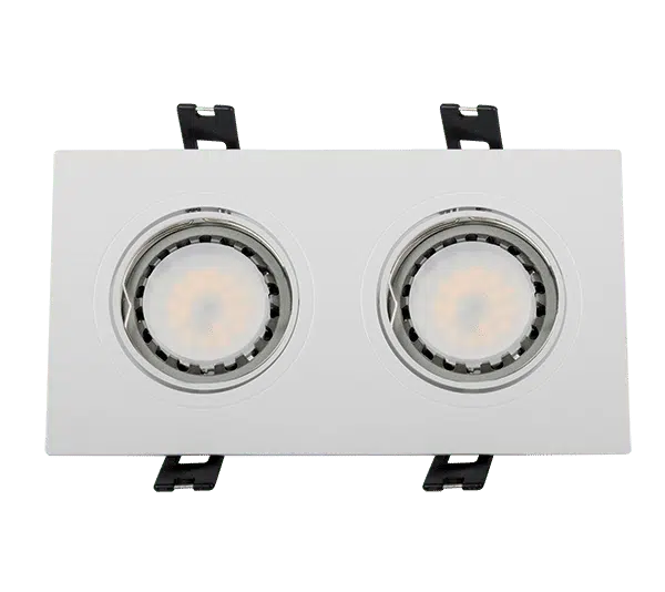LED ΣΠΟΤ ΠΛΑΣΤΙΚΟ ΟΡΘΟΓΩΝΙΟ PAR 16 2X5.5W 4000-4300K ΛΕΥΚΟ