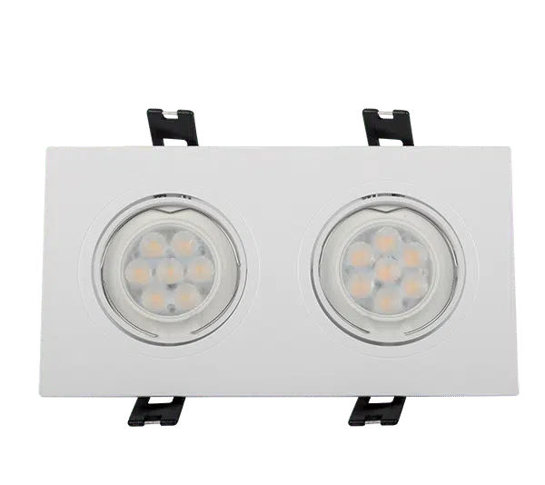 LED ΣΠΟΤ ΠΛΑΣΤΙΚΟ ΟΡΘΟΓΩΝΙΟ HIGH POWER 2X6W 4000-4300K ΛΕΥΚΟ