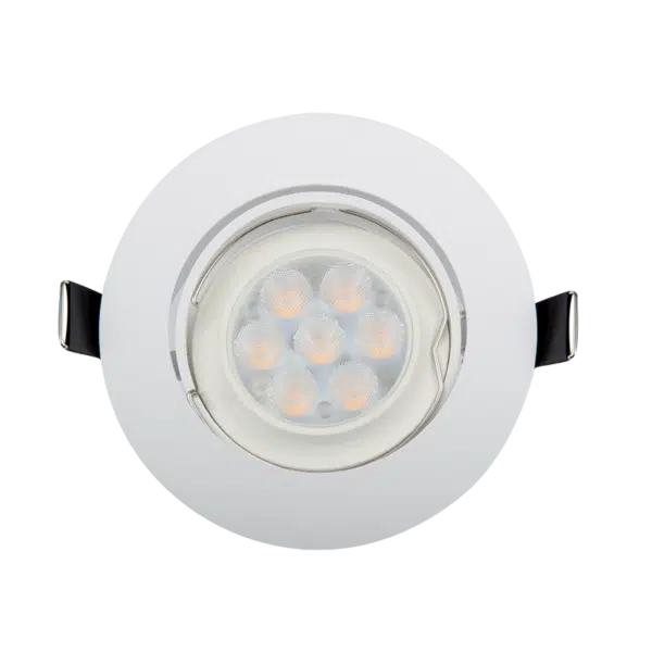 LED ΣΠΟΤ ΠΛΑΣΤΙΚΟ ΣΤΡΟΓΓΥΛΟ HIGH POWER 6W 2700-3000K ΛΕΥΚΟ