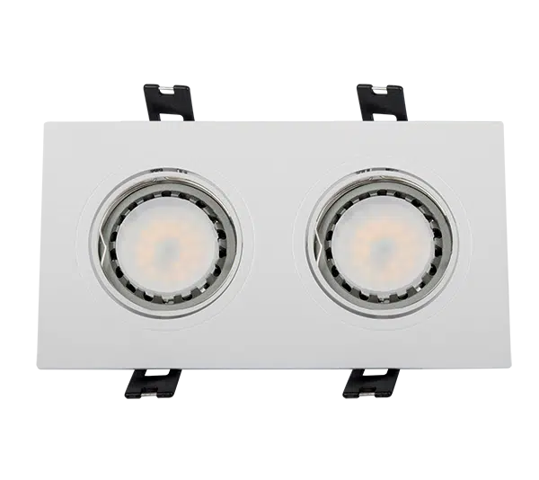 LED ΣΠΟΤ ΠΛΑΣΤΙΚΟ ΟΡΘΟΓΩΝΙΟ PAR 16 2X5.5W 2700-3000K ΛΕΥΚΟ