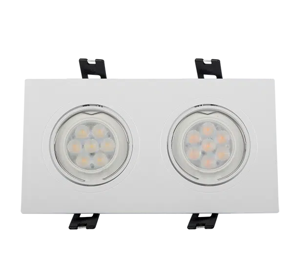 LED ΣΠΟΤ ΠΛΑΣΤΙΚΟ ΟΡΘΟΓΩΝΙΟ HIGH POWER 2X6W 2700-3000K ΛΕΥΚΟ