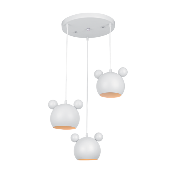 MICKEY ΚΡΕΜΑΣΤΟ ΦΩΤΙΣΤΙΚΟ 3XE27 ΛΕΥΚΟ