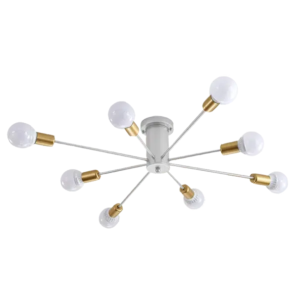 LOREN ΠΟΛΥΦΩΤΟ 8XE27 ΛΕΥΚΟ/ΧΡΥΣΟ