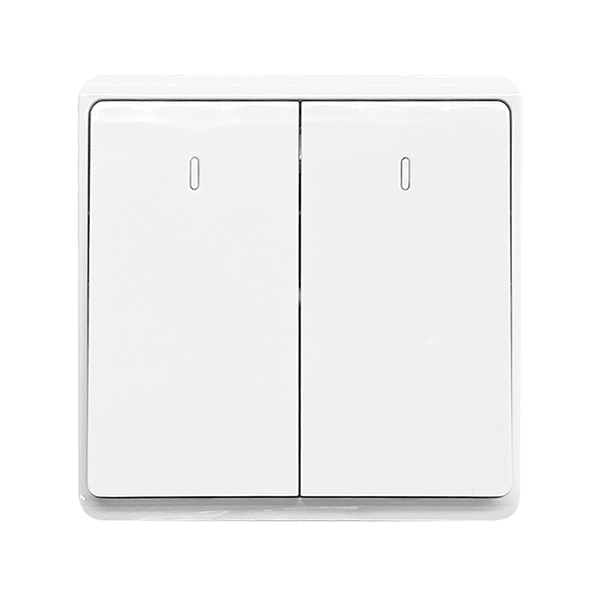 LONDON TWO BUTTONS ONE WAY SWITCH WHITE