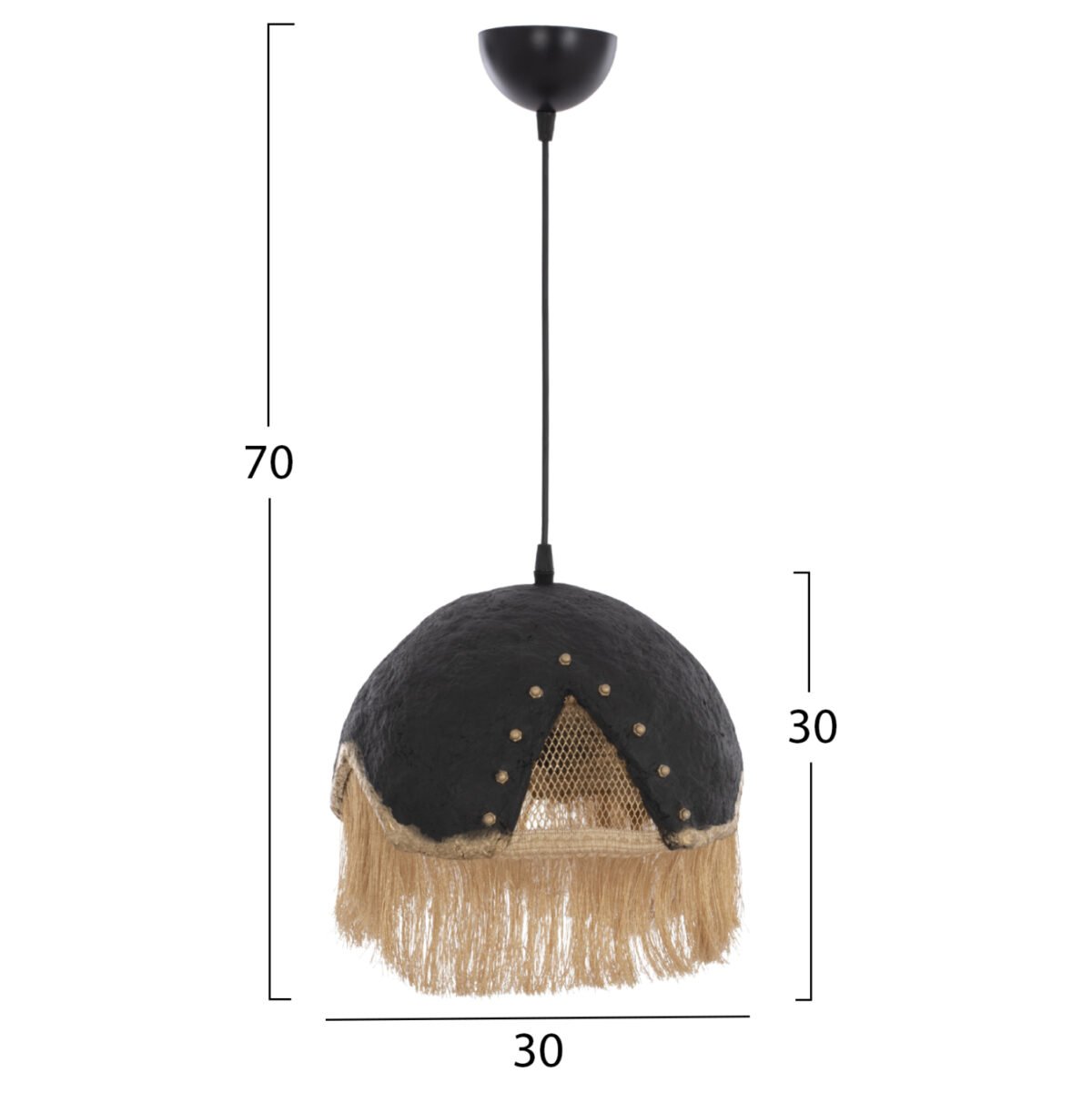 ΦΩΤΙΣΤΙΚΟ ΟΡΟΦΗΣ ΜΕΤΑΛΛΟ ΜΕ ΚΡΟΣΙΑ Φ30x70Yεκ.HM7693.01 - Image 2