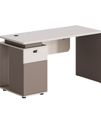 ΓΡΑΦΕΙΟ ΜΕ ΑΡΙΣΤΕΡΟ ΝΤΟΥΛΑΠΙ NEWLINE HM18274L ΜΕΛΑΜΙΝΗ ΕΚΡΟΥ-ΑΝΟΙΧΤΟ ΚΑΦΕ 120x60x75Υ