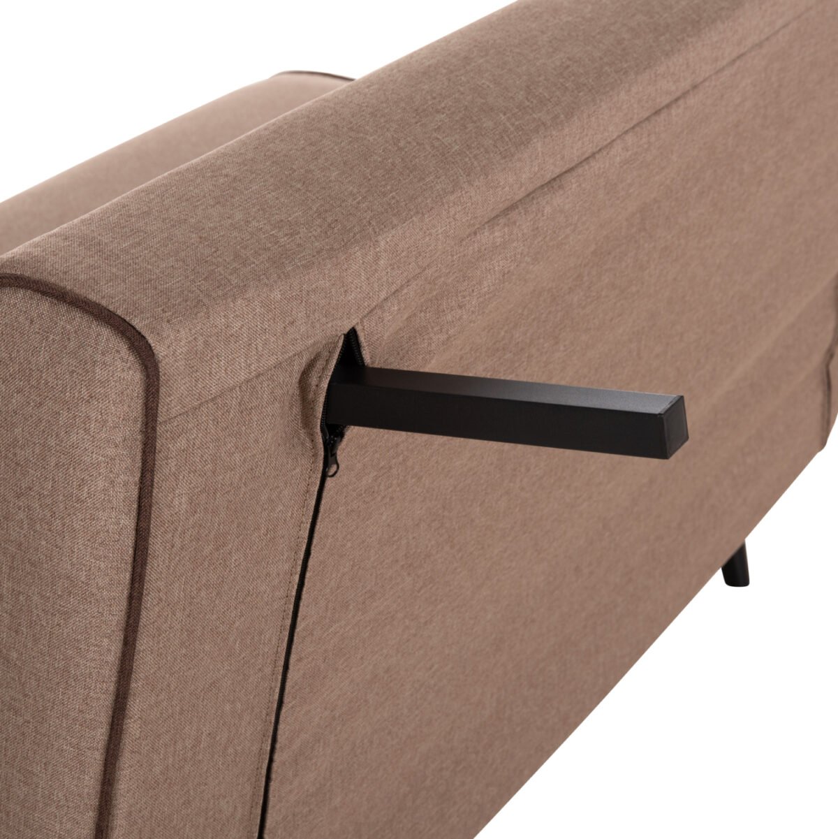 ΚΑΝΑΠΕΣ ΚΡΕΒΑΤΙ 2 ΑΤΟΜΩΝ ASMA HM3077.07 ΣΚΟΥΡΟ ΜΠΕΖ ΥΦΑΣΜΑ 143x78x84Yεκ. - Image 10