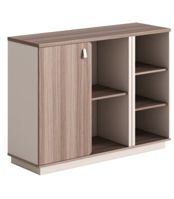 ΝΤΟΥΛΑΠΙ/ΒΙΒΛΙΟΘΗΚΗ ΣΕΙΡΑ SUPERON HM2142 ΜΕΛΑΜΙΝΗ ΜΠΕΖ & ΦΥΣΙΚΟ 120x40x90Υεκ.