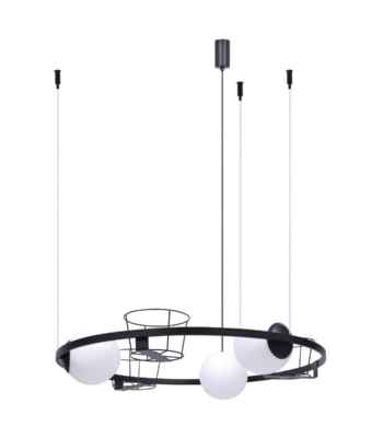 ZUMA LINE PENDANT PLANT 5005 3XE27 BLACK/WHITE