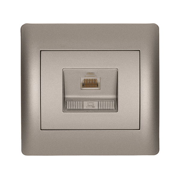 RHYME ΠΡΙΖΑ ΤΗΛΕΦΩΝΟΥ RJ45(CAT6E) ΓΚΡΙ ΜΕΤΑΛΛΙΖΕ