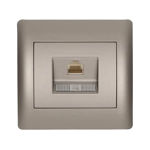RHYME ΠΡΙΖΑ ΤΗΛΕΦΩΝΟΥ RJ45(CAT6E) ΓΚΡΙ ΜΕΤΑΛΛΙΖΕ