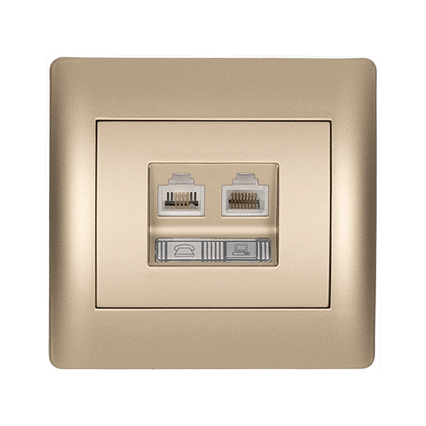 RHYME RJ11+RJ45 ΣΑΜΠΑΝΙΖΕ ΜΕΤΑΛΛΙΖΕ