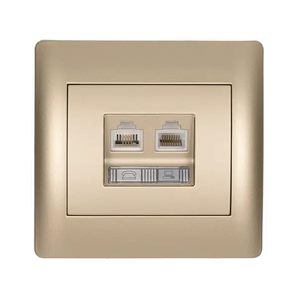 RHYME RJ11+RJ45 ΣΑΜΠΑΝΙΖΕ ΜΕΤΑΛΛΙΖΕ