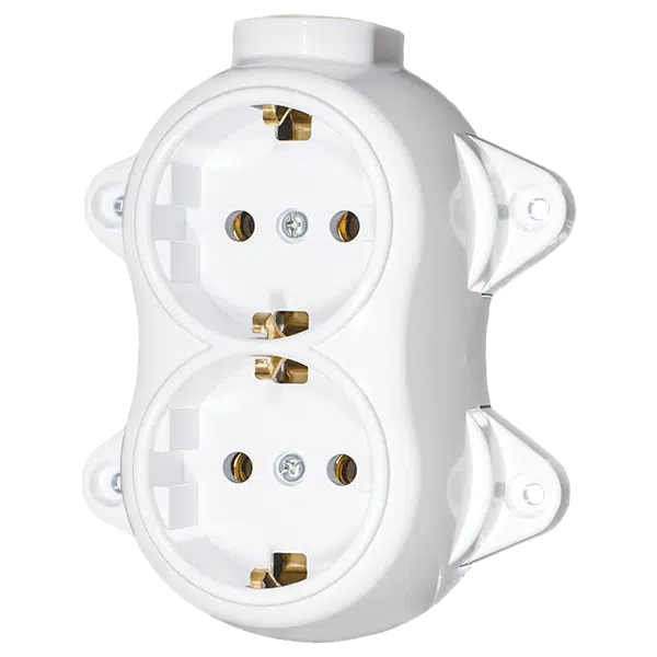 ΑΝΤΙΚΕ ΔΙΠΛΗ ΠΡΙΖΑ ΣΟΥΚΟ 16А 250V ΛΕΥΚΟ