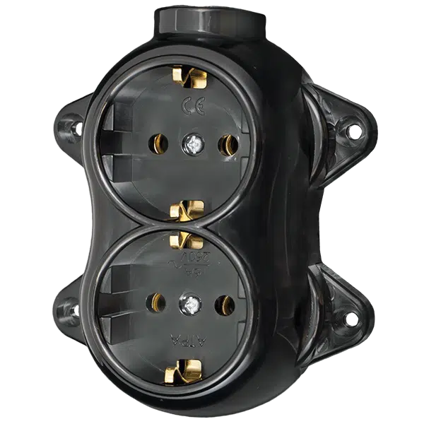 ΑΝΤΙΚΕ ΔΙΠΛΗ ΠΡΙΖΑ ΣΟΥΚΟ 16А 250V ΜΑΥΡΗ