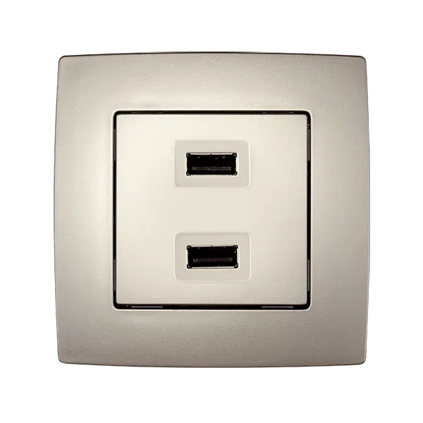 CITY ΔΙΠΛΗ ΠΡΙΖΑ USB ΣΑΜΠΑΝΙΖΕ ΜΕΤΑΛΛΙΖΕ