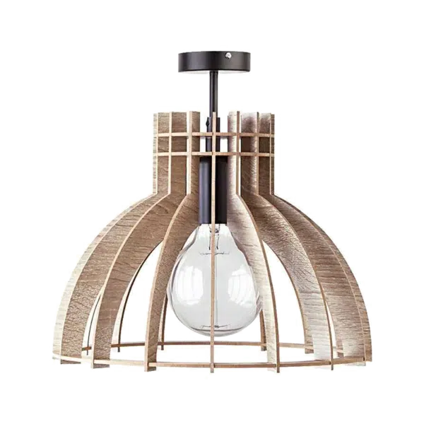 WOODY-4 ΚΡΕΜΑΣΤΟ ΦΩΤΙΣΤΙΚΟ 1XE27 ΜΑΥΡΟ/ΞΥΛΟ