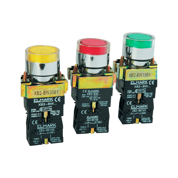 ΜΠΟΥΤΟΝ ΜΕ ΛΥΧΝΙΑ LED EL2-BW 3471 230V ΚΟΚΚΙΝΟ