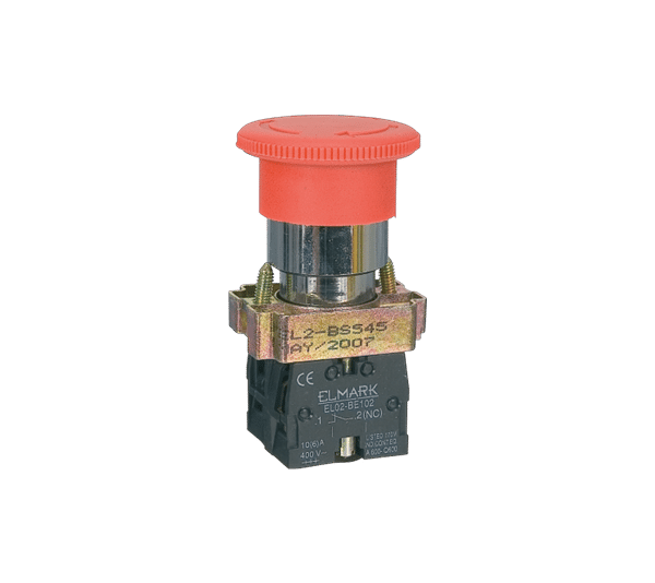 ΜΠΟΥΤΟΝ ΤΥΠΟΥ ΜΑΝΙΤΑΡΙ EL2-BS 545 1NC+1NO ΚΟΚΚΙΝΟ