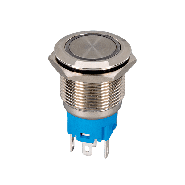 ΜΠΟΥΤΟΝ ΣΤΡΟΓΓΥΛΟ ΜΕ ΛΥΧΝΙΑ LED EL-2211DZR 1NO+1NC IP65 ΚΟΚΚΙΝΟ