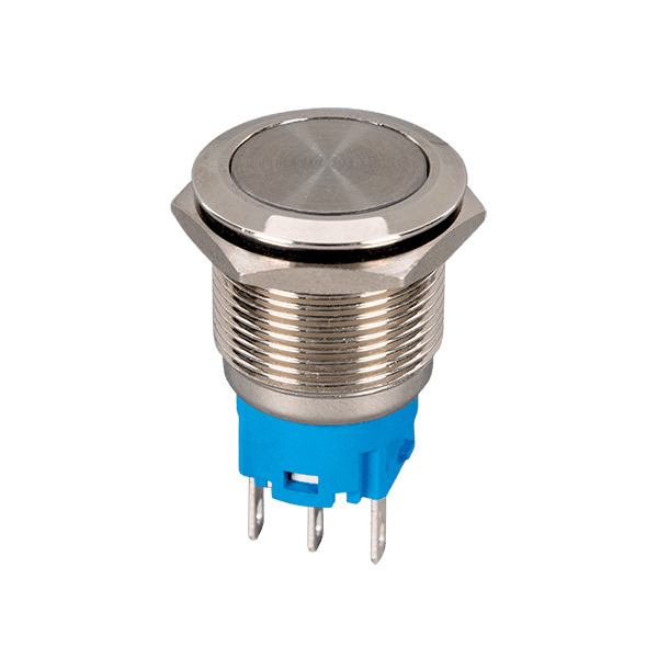 ΜΠΟΥΤΟΝ ΣΤΡΟΓΓΥΛΟ ΜΕ ΕΠΑΝΑΦΟΡΑ EL-2211F 1NO+1NC IP65