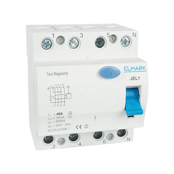 ΡΕΛΕ ΔΙΑΡΡΟΗΣ JEL1 4P 40A/500MA