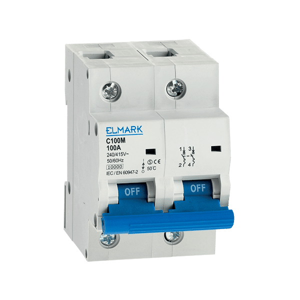 ΜΙΚΡΟΑΥΤΟΜΑΤΗ ΑΣΦΑΛΕΙΑ C100M 10KA 2P 80A ΚΑΜΠΥΛΗ С