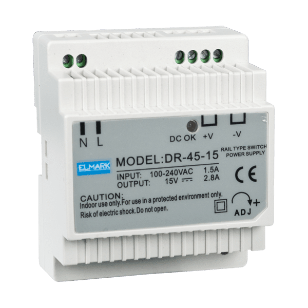 ΣΥΣΚΕΥΗ ΤΡΟΦΟΔΟΣΙΑΣ DR-45-15 15V ΤΑΣΗ ΕΞΟΔΟΥ