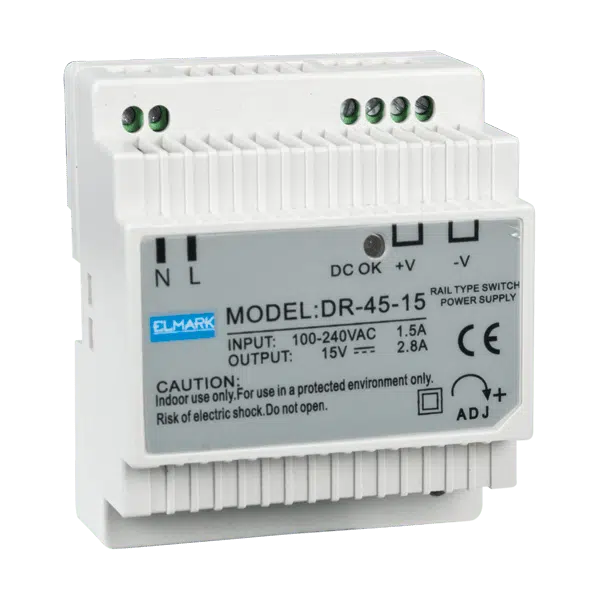 ΣΥΣΚΕΥΗ ΤΡΟΦΟΔΟΣΙΑΣ DR-45-15 15V ΤΑΣΗ ΕΞΟΔΟΥ