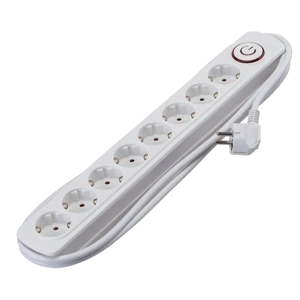 ΠΟΛΎΜΠΡΙΖΟ 8 ΘΈΣΕΩΝ 2m H05VV-F 3X1.5mm² ΜΕ ΔΙΑΚΌΠΤΗ