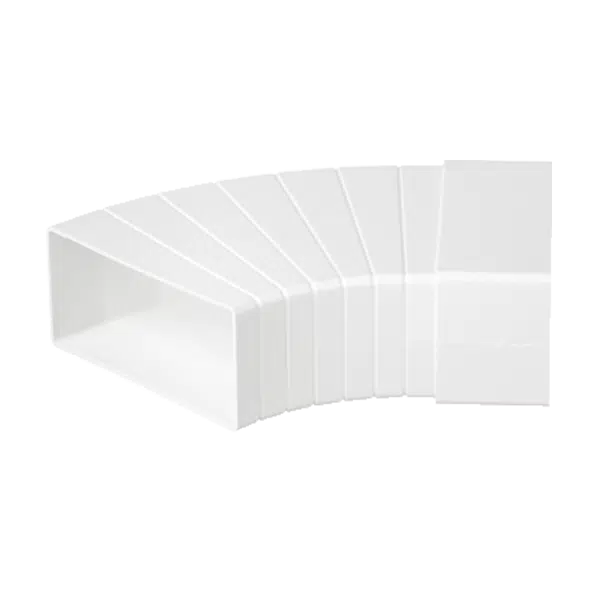 EL02-404 ADJUSTABLE KNEE 45° FOR FLAT DUCT 110/55