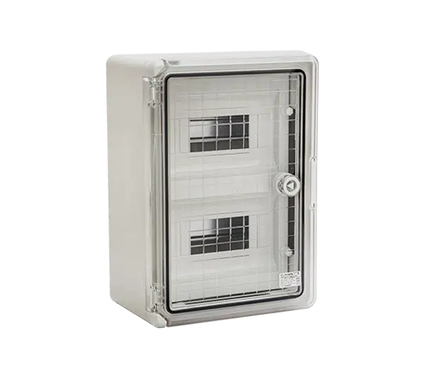 ΠΛΑΣΤΙΚΟΣ ΠΙΝΑΚΑΣ ABS PP 3112 18 ΘΕΣΕΩΝ IP 65 - ΔΙΑΦΑΝΗ ΠΟΡΤΑ